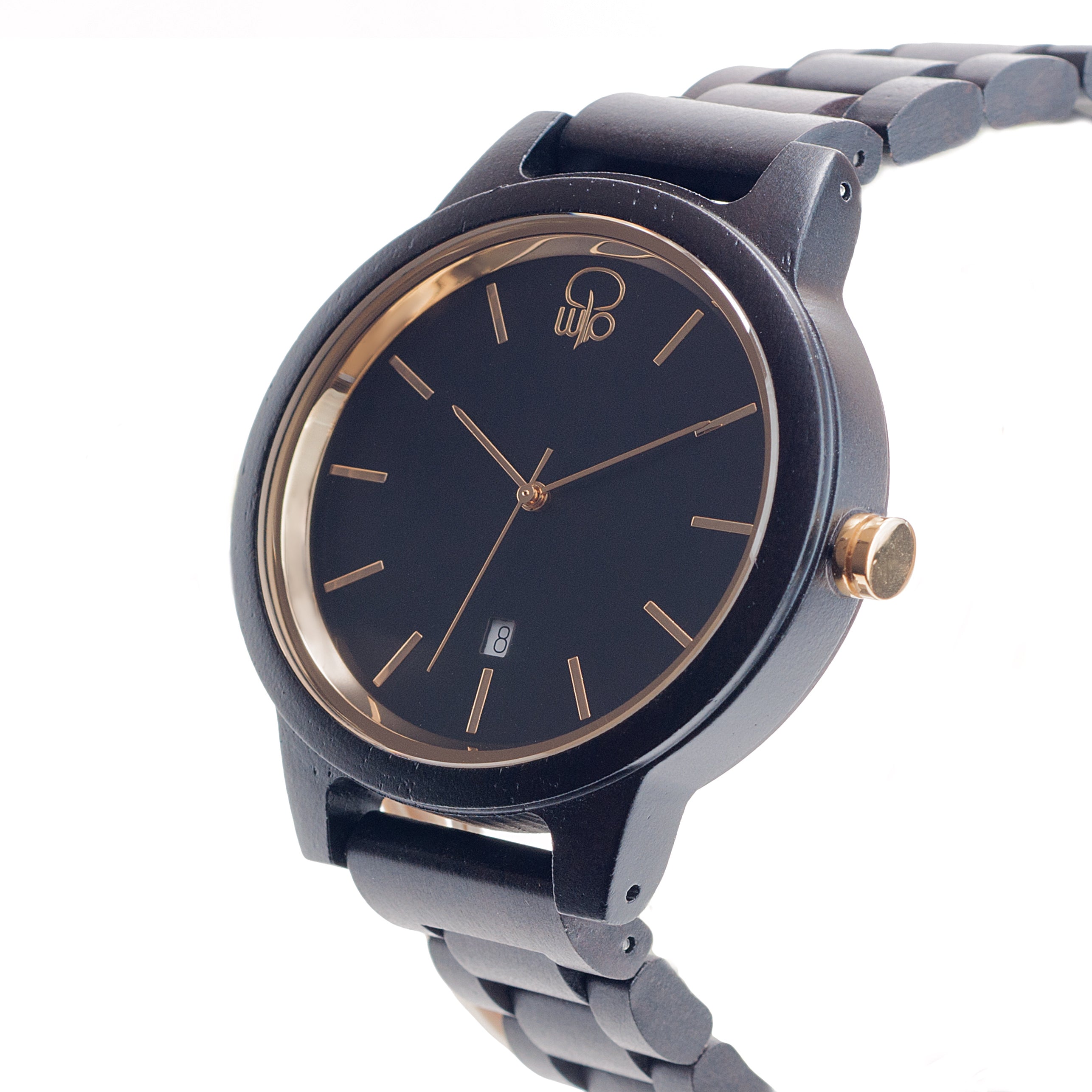 Black and Gold Watch - The Havasu Black Wood Watch Side View Wood In Philosophy