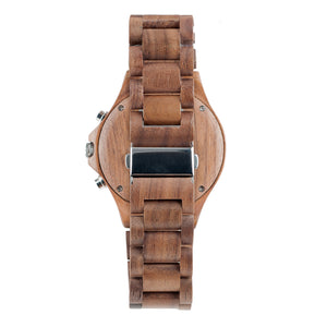 Walnutwood Chronograph Wooden Watch - The West Coaster Back View