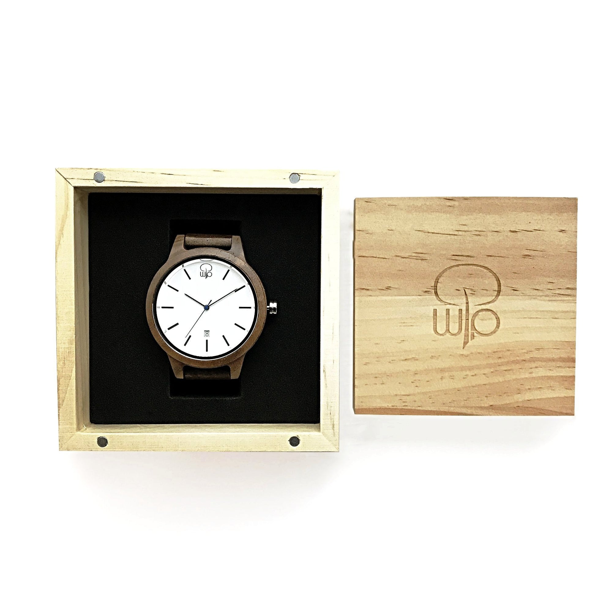 Wood Watch Box Gift - The Seljalandsfoss Minimalist Wood Watch Swiss Movement Packaging