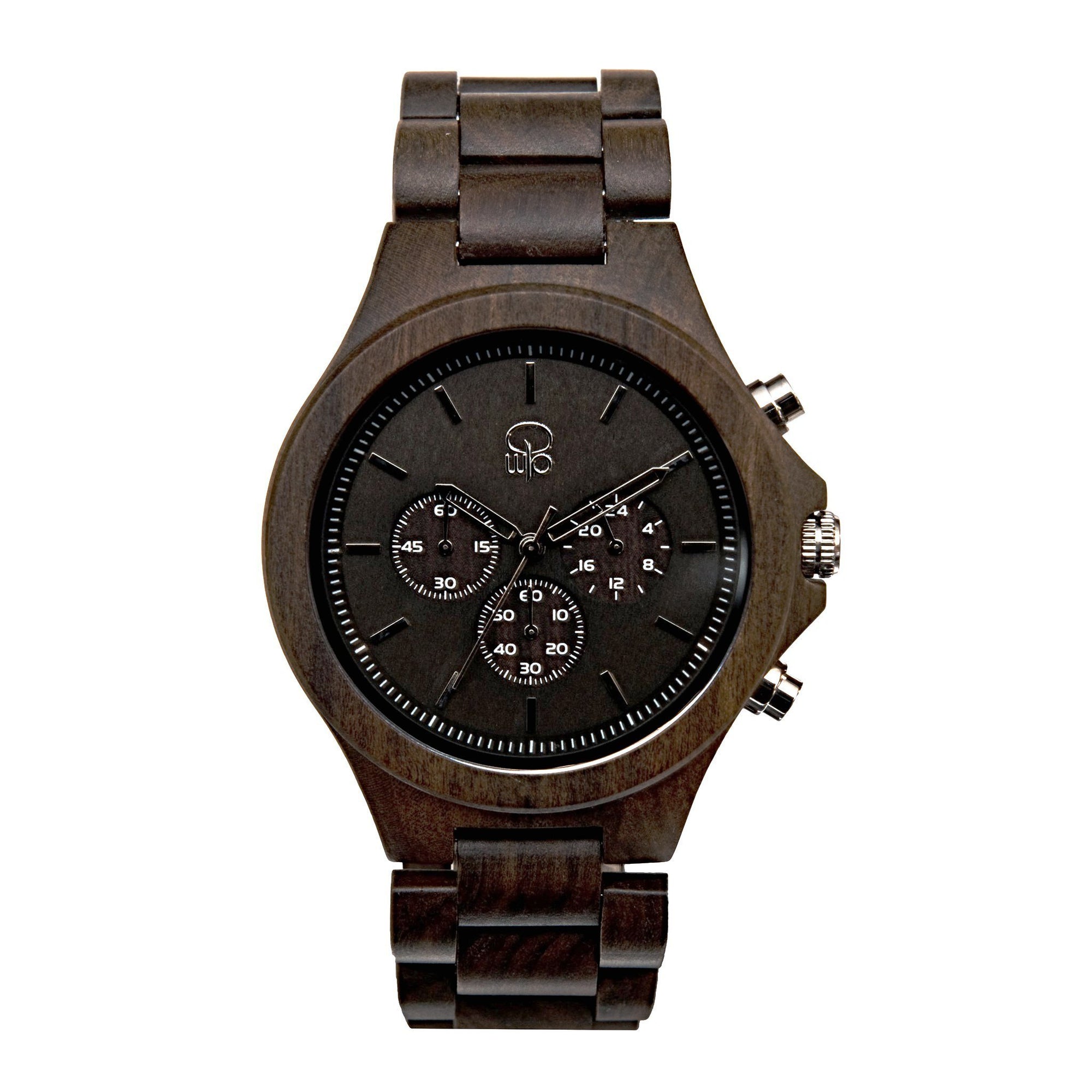 Wooden Watches for Men Dark Sandalwood Chronograph